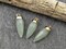 25-26mm Gold Tone Natural green Aventurine Pointed Bullet Pendant